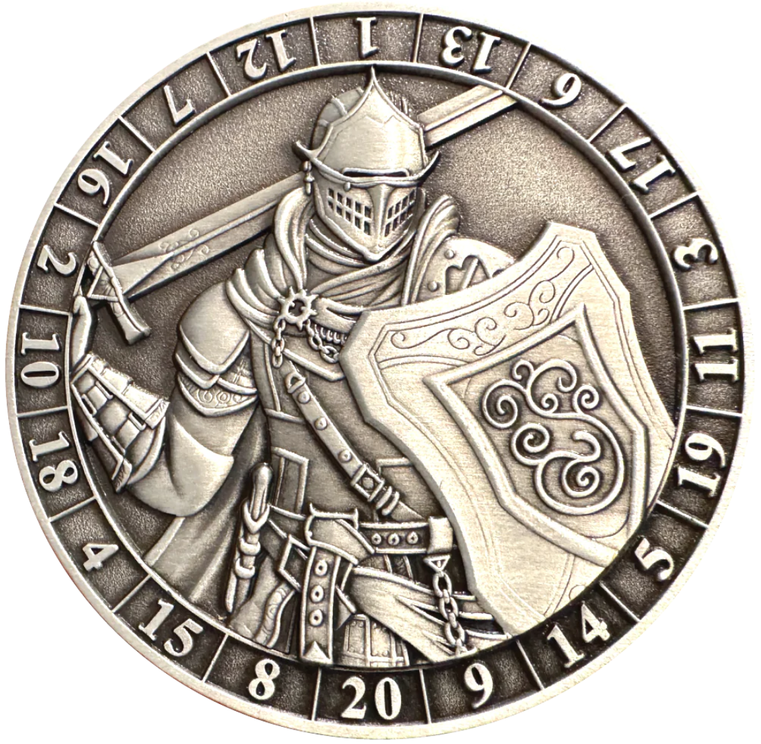 D20 Paladin Dice Coin